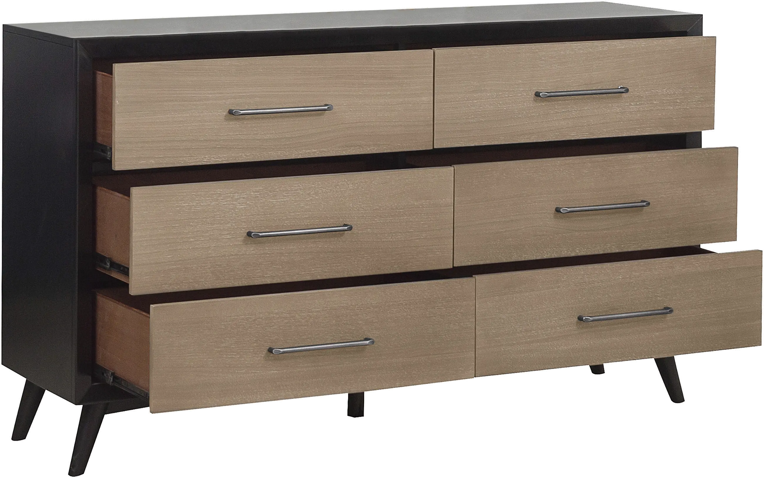 Raku Gray and Black Dresser-3