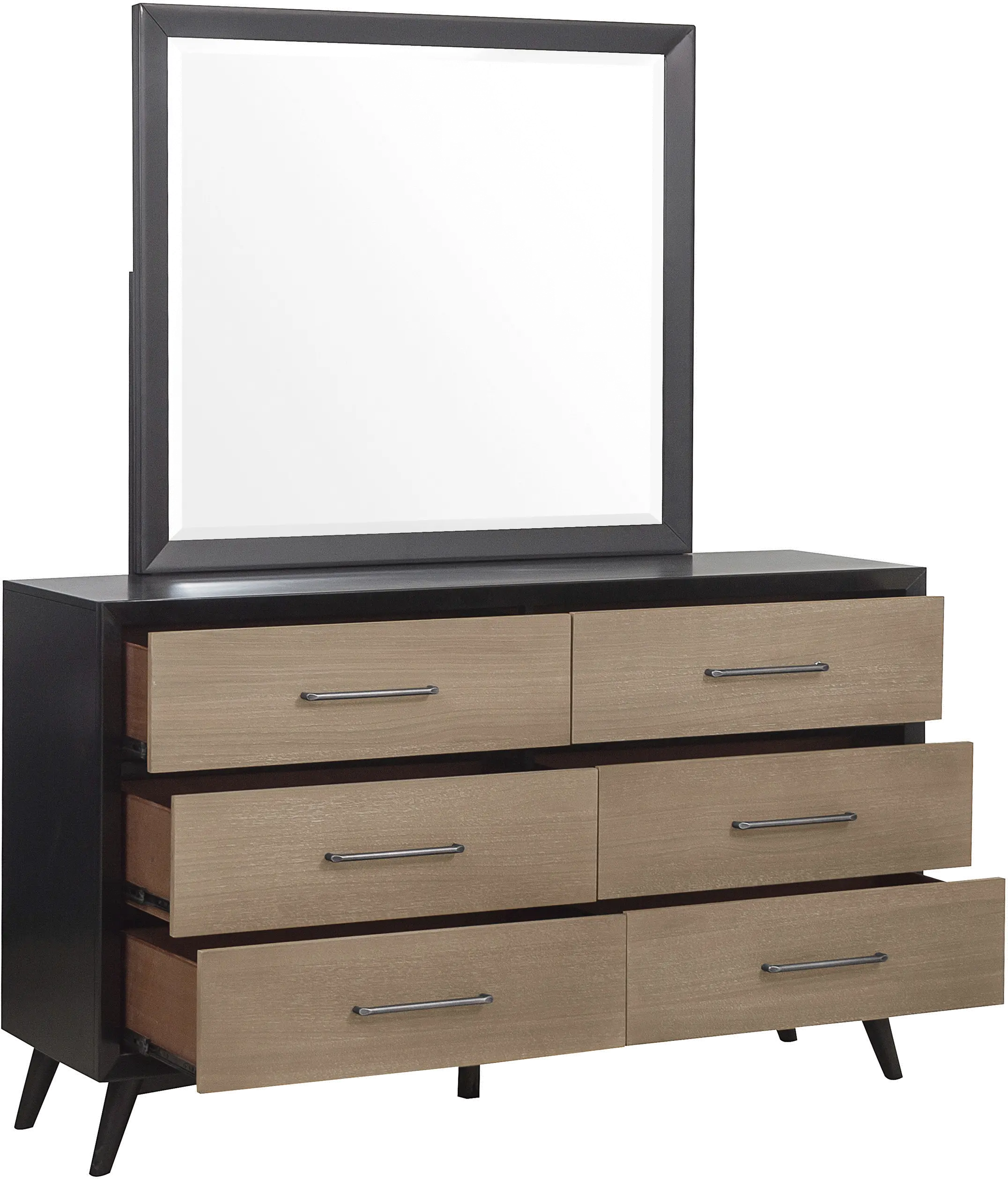 Raku Gray and Black Dresser-5