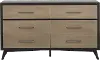 Raku Light Brown and Black Dresser