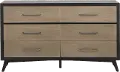 Raku Light Brown and Black Dresser