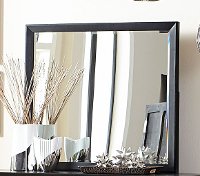 Contemporary Gray and Black Mirror - Raku
