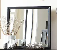 Raku Gray and Black Mirror