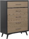 Contemporary Gray and Black Chest of Drawers - Raku