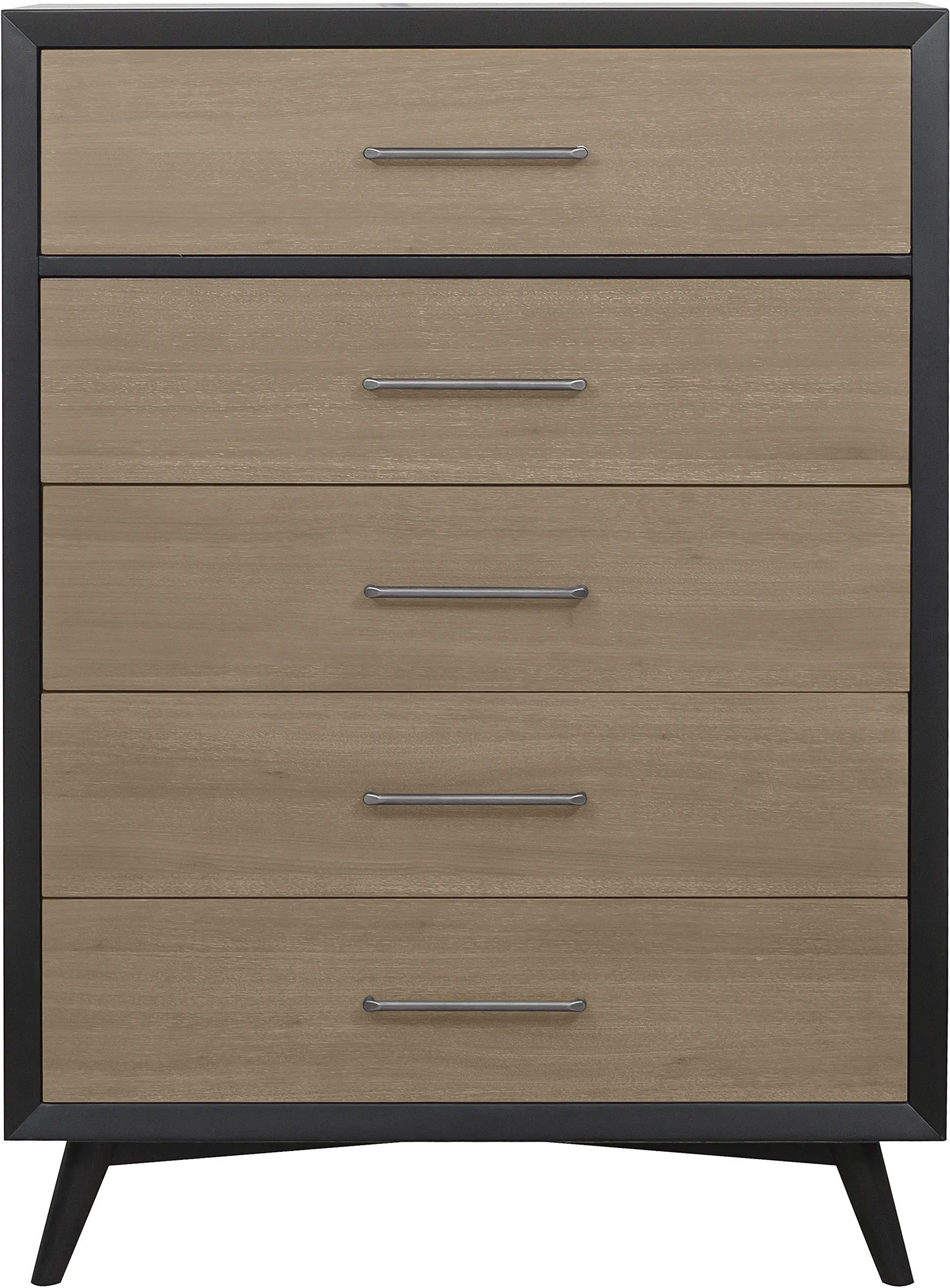 Raku Gray and Black Chest of Drawers-2