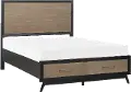 Raku Brown and Black King Storage Bed