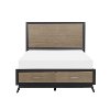 Contemporary Gray and Black California King Storage Bed - Raku