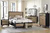 Clearance Raku Brown and Black 4 Piece Queen Bedroom Set