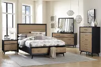Raku Gray and Black 4 Piece King Bedroom Set