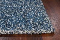 5 x 7 Medium Indigo Blue and Ivory Area Rug - Bliss