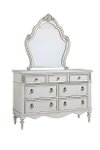 Antique White Traditional Scroll Mirror - Giselle-2