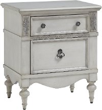 Antique White Traditional Nightstand - Giselle