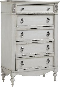 Antique White Traditional Chest of Drawers - Giselle
