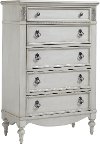 Clearance Antique White Traditional Chest of Drawers - Giselle