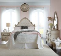 Antique White Traditional 6 Piece Twin Bedroom Set - Giselle