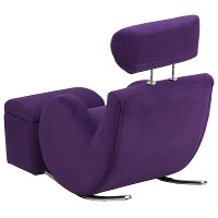 Purple Fabric Kids Lounge Rocker and Storage Ottoman-3