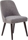 Clearance Gray Wash Upholstered Dining Chair - American Retrospective