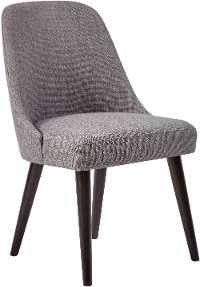 Gray Wash Upholstered Dining Chair - American Retrospective