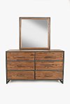 Warm Brown & Metal Modern Rustic Dresser - Studio 16-1