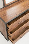 Warm Brown & Metal Modern Rustic Dresser - Studio 16-2