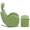 Green Fabric Kids Lounge Rocker and Storage Ottoman-2