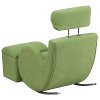 Green Fabric Kids Lounge Rocker and Storage Ottoman-3