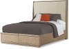 Driftwood Gray Upholstered Queen Storage Bed - Melbourne-1