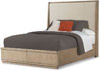 Driftwood Gray Upholstered King Storage Bed - Melbourne