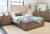 Modern Driftwood Gray 6 Piece Queen Bedroom Set - Melbourne