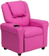 Mini Me Kids Hot Pink Recliner with Cup Holder