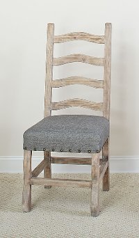Barn Wash and Gray Ladder Back Dining Chair - Willow Creek Collection