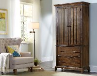 Rustic Classic Cherry Brown Armoire - Mill Creek