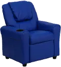 Mini Me Kids Blue Recliner with Cup Holder