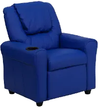 Mini Me Kids Blue Recliner with Cup Holder