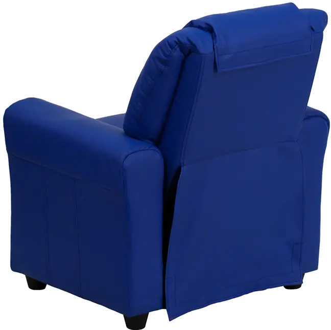 Mini Me Kids Blue Recliner with Cup Holder-3
