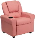 Mini Me Kids Pink Recliner with Cup Holder