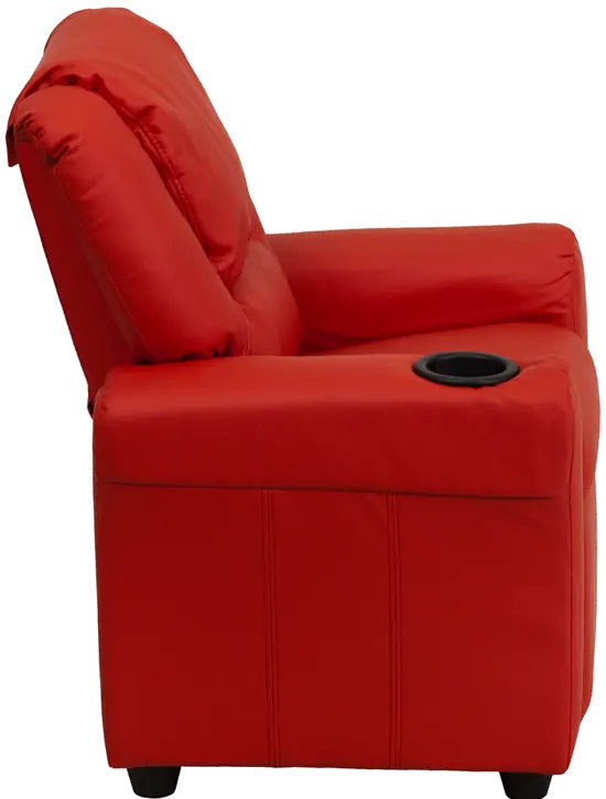 Mini Me Kids Red Recliner with Cup Holder-2