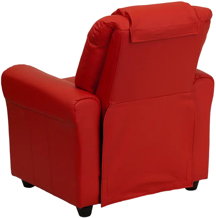 Mini Me Kids Red Recliner with Cup Holder-3