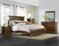 Cherry Brown Classic 6 Piece King Bedroom Set - Mill Creek