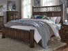 Cordovan Brown Traditional Queen Size Bed - Lucca