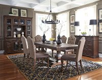 Cordovan Brown 7 Piece Dining Set - Lucca Collection