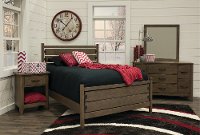 Contemporary Brown 6 Piece Twin Bedroom Set - Cottonwood Creek