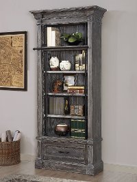Rustic Smoke Gray Bookcase - Gramercy Park