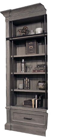 Rustic Smoke Gray Bookcase Extension - Gramercy Park