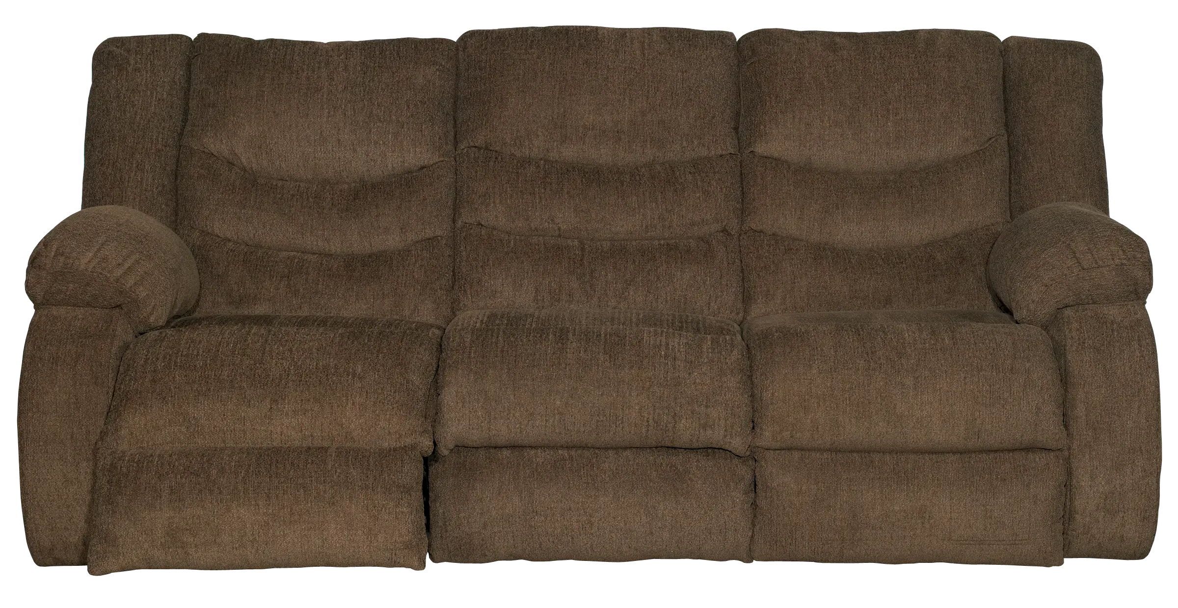 Tulen Chocolate Brown Dual Reclining Sofa-1