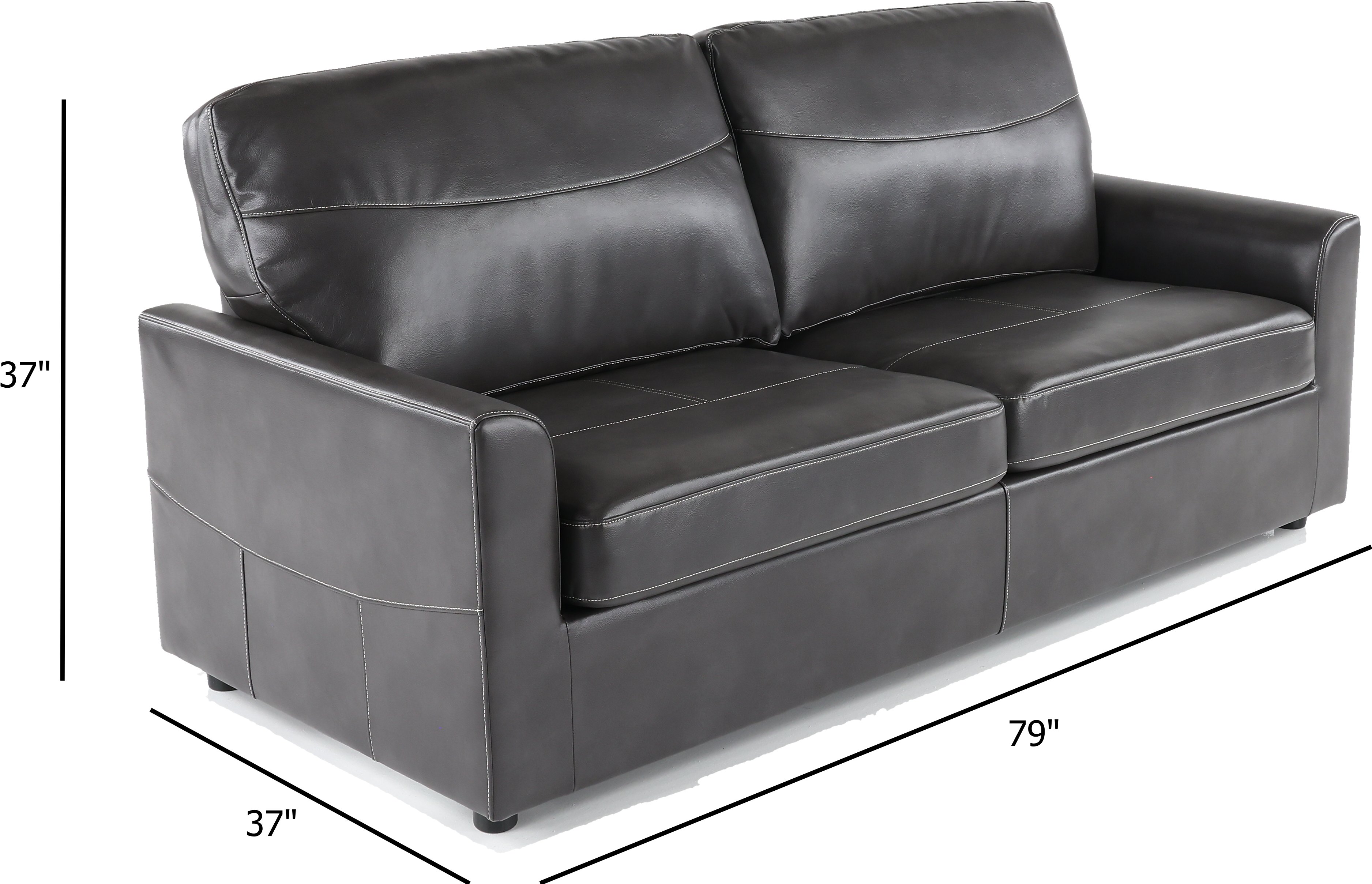 Slumber Charcoal Gray Queen Sofa Bed-2