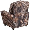 Camouflage Fabric Kids Recliner with Cup Holder-3