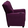 Purple Microfiber Kids Recliner with Cup Holder-2
