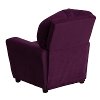 Purple Microfiber Kids Recliner with Cup Holder-3