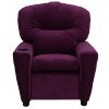 Purple Microfiber Kids Recliner with Cup Holder-4