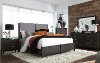 Contemporary Charcoal 6 Piece King Bedroom Set - Tivoli